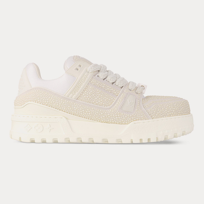 LV Maxi Trainers with Swarovski Crystals White